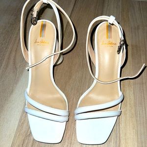 Sam Edelman White Block Heels